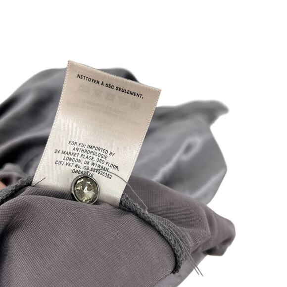 Anthropologie Maeve Monique Jumpsuit Suspender Wide Leg Velvet Gray XXS Petite - Picture 11 of 11